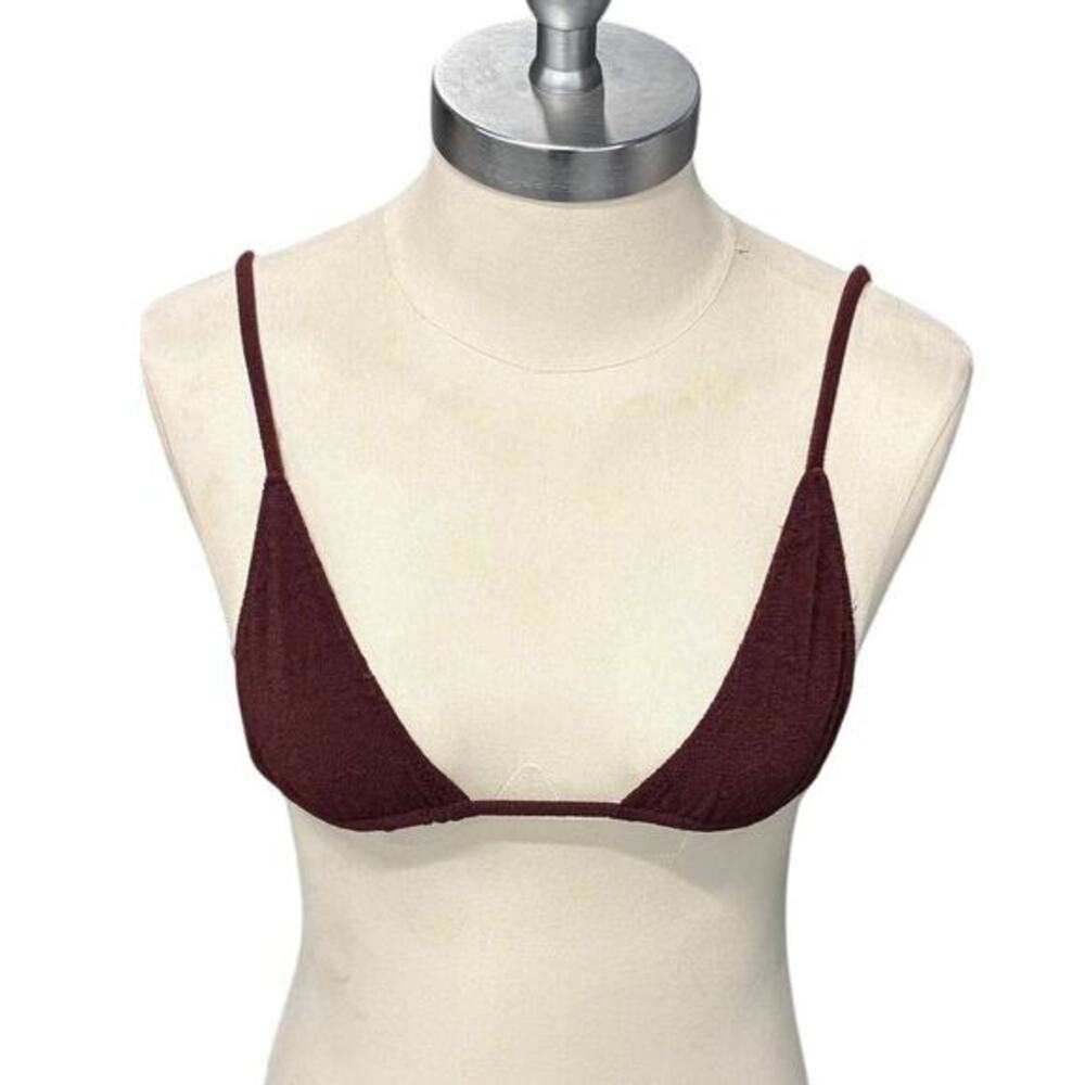 BELLE Siempre Bikini Top Brown/Wine‎ Women’s Size S BLLE-WX13